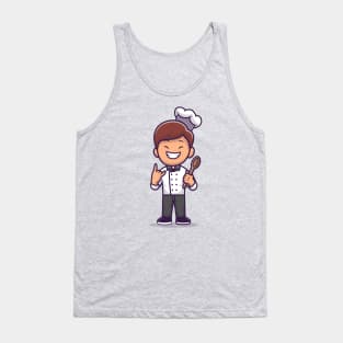 Man Chef Cooking Tank Top